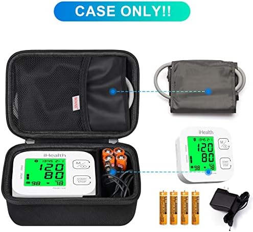 BOVKE Carrying Case for iHealth Track Smart Upper Arm Blood Pressure Monitor, iHealth Bluetooth Blood Pressure Machine Case, Black