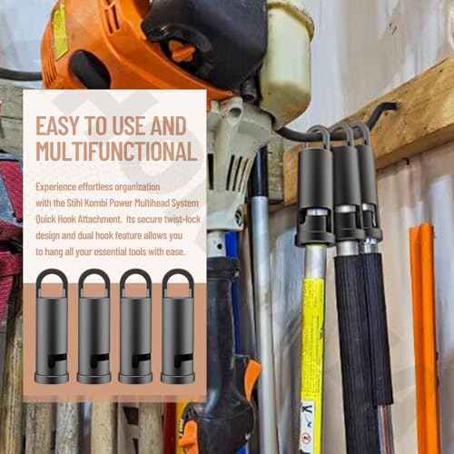 1 Pack Trimmer Rack Suit + 4 Pack Heavy Duty Garage Storage Hooks, Garage Storage | Organizer Trimmer Rack Garden Power Tool Hanger for Sti-hl Kombi Weedeater, Grass Trimmer, Garage | Hedge Trimmer