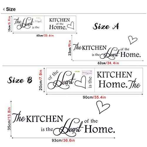 The Kitchen' Quote Wall Stickers Kitchen & Dining Room Wall Decal Vinyl Home D?cor (Size A)