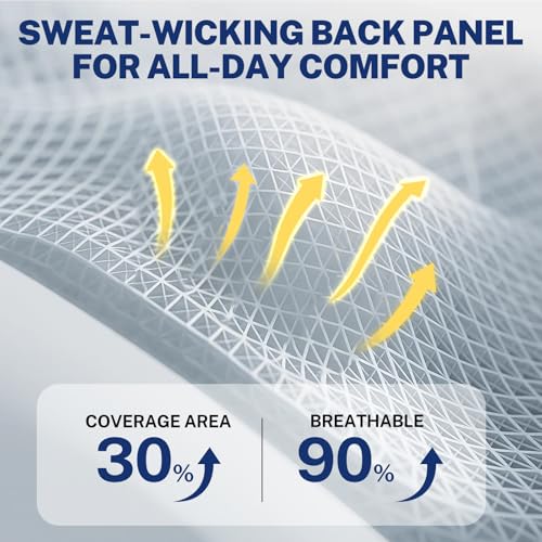 Back Brace for Lower Back Pain Relief, Ergonomic Curved Lumbar Support, Ultra Breathable Knitted Fabric, Adjustable Fit for Under Clothes, Sciatica, Scoliosis, Posture, Lifting, Size S