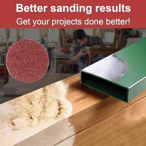 100PCS 2 Inch Sanding Disc Sander Attachment Disc 240-Grit Hook and Loop Sandpaper Alumina Orbital Sander Pads for Polishing, Grinding, Woodworking