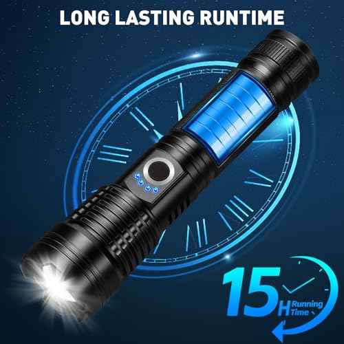 Rechargeable LED 90,000 High Lumens Flashlights, 2 Pack Super Bright Flash Light with Cob, 7 Modes Waterproof Powerful Flashlight for Home (L-2P)