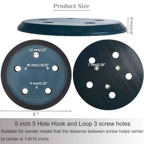 5-Inch 5 Hole Replacement Sander Pad for Porter Cable 333 333VS Random Orbit Sanders -2 Pack 5¡± Hook and Loop Sanding Pad for Woodworking and DIY Projects