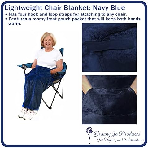 Granny Jo Products Lightweight Wheelchair Blanket Navy Blue