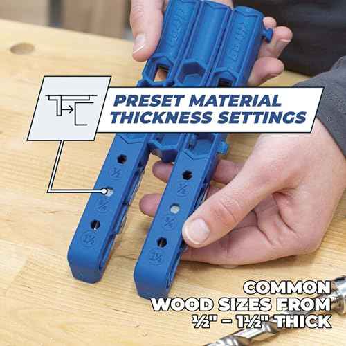 Kreg KPHJ320 Pocket-Hole Jig 320 - Small, Durable Jig for Tight Spaces - Create Perfect, Rock-Solid Joints - Easily Adjustable Drill Guides - For Materials 1/2" to 1 1/2" Thick
