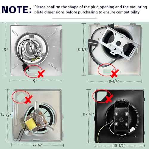 S97015157 Motor Replacement Compatible with Broan NuTone Bathroom Exhaust Fan with 8"¡¿ 8-1/4" Housing, Fit for 676-D/2676F-A, 680-A, 674, 684NT-A, 684-D/2684F-A, 672SP Fans (110 CFM/ 4 Sones)