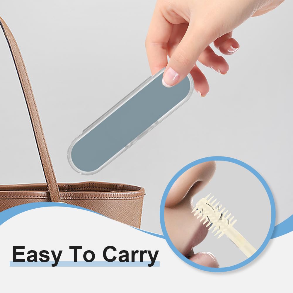 DSACL Nasal Hair Cutter, 2025 New Portable Manual Nose Hair Knife, Nasal Hair Trimmer for Men Women, 360 Rotating Nose Hair Removal Tool Travel Essential Halloween Christmas Gifts (Beige, 3 Pcs)