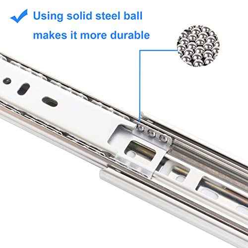 10 Pairs of 22 Inch Hardware Full Extension Side Mount Ball Bearing Sliding Drawer Slides