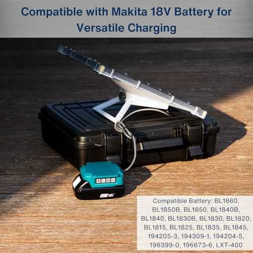Battery Powered Charger for Starlink Mini Compatible with Makita Batteries, 60W 20V/3A Output, Waterproof DC Barrel Jack, Lightweight and Portable for Outdoor and Emergency Use
