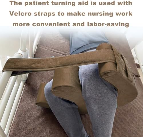 Sexysamba Bedridden Patient Turning Device with Fixing Strap Elderly Assistance Products Bed Rest Leg Pillow Patient Lift Aid Flannel Multifunctional Anti-Decubitus Nursing Products, Brown