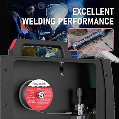 YESWELDER Flux Core Gasless Mig Wire, Mild Steel E71TGS .030+.035-Diameter, 2-Pound Spool, 2-Packs Dual Specification Welding Wire