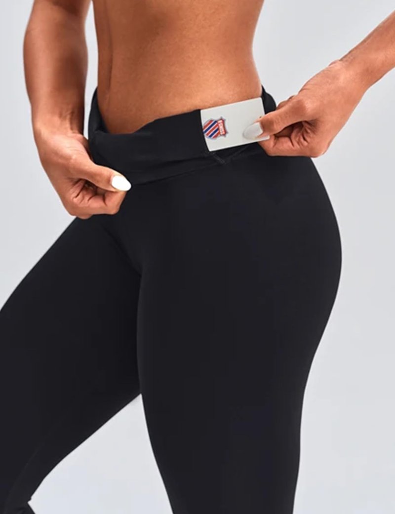 K-Swiss Leggings for Women - Soft Stretchy High Waist 25" with Pockets Lounge Yoga Pants Workout Running Casual, Black XL