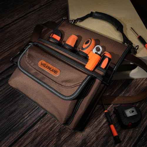 WELKINLAND 10-Pockets Electrician Pouch, Electrical Tool Belts, Heavy Duty Electrician Tool Belt, Electrician Tool Pouch, Electrical Belt Tool Pouch, Electrician Pouches Men, Electrical Pouch