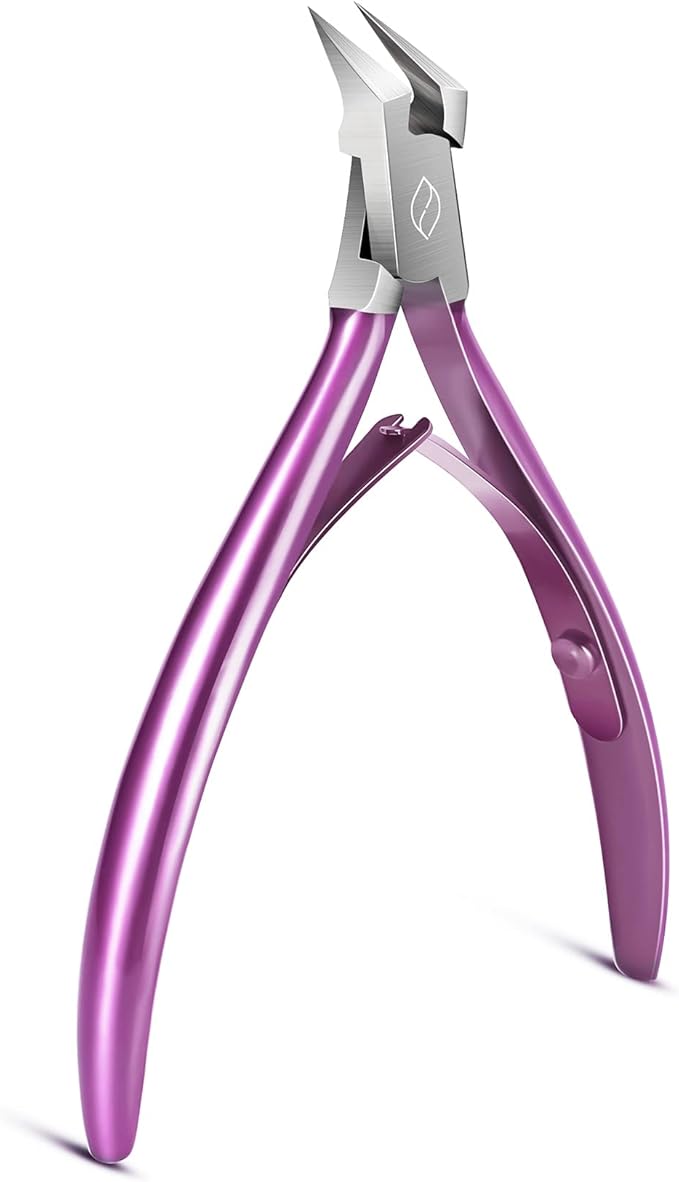 FERYES Toenail Clipper Straight Blade for Ingrown and Thick Nails - Stainless Steel and Sharp Pointed Tip Ingrown Nail Clipper – Wide Jaw Toe Nail Cutter Ingrown Tool