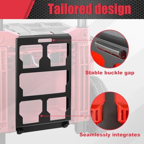 Packout Mounting Plate Compatible with Milwaukee 48-22-8427 Toolbox, Attaches to Rolling Toolbox Handle, Organizer Storage Bracket for Packout Tool Box System