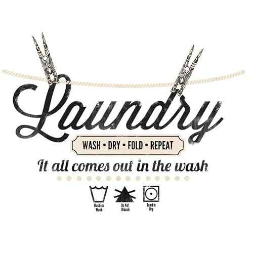 RoomMates RMK2743SCS Laundry Quote Peel and Stick Wall Decals , Black