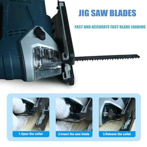 20 PCS Jigsaw Blades£¬Jig Saw Blades with Storage Case,T-Shank jig Saw Blades for Wood, Metal Cutting (20pcs£¨T111C/T144D /T244D/T344D/T744D£©)