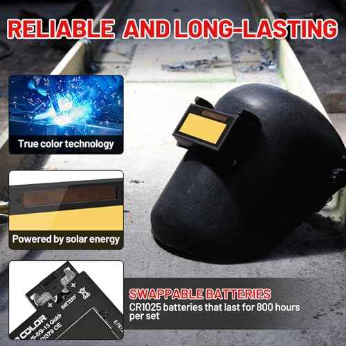Shade 5-13 | 2x4 Auto Darkening Welding Lens | True Color Technology | Solar Charging Welding Lens with Blue Puddle Technology | 2x4 Welding Lens Replacement for Standard Welding Hoods/Welding Helmets