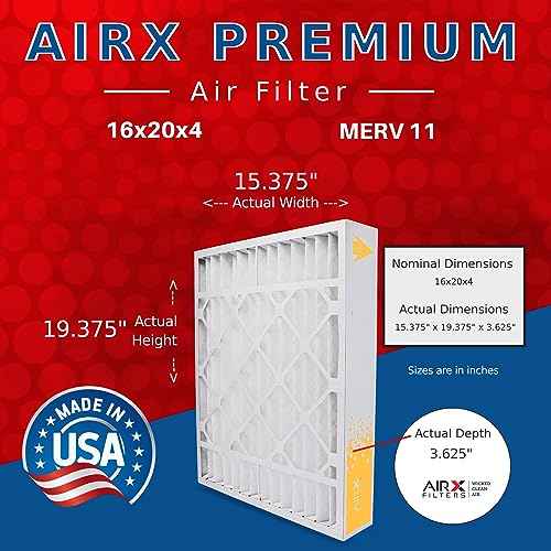 AIRX FILTERS WICKED CLEAN AIR. 16x20x4 Air Filter MERV 11 Compatible with TopTech TT-FM-1620 Furnace Filter 2 Pack