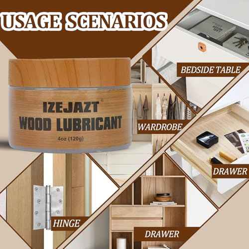 Drawer Wax£¬Multi - Purpose Paste Wax and Lubricant for Wood Furniture, Doors and Drawers - Wood Wax, Door Hinge Lubricant, Wood Drawer Lubricant(4 Oz)