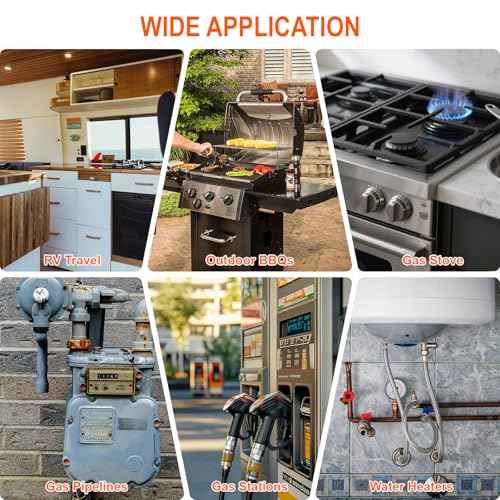 JLY-80A Gas Leak Detector, High-Precision Sensor, Flexible Metal Probe, Visual and Audible Alarm, High/Low Sensitivity Mode, Portable Combustible Gas Sniffer for Home and Industrial Use