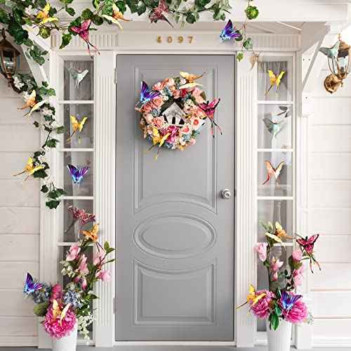 Rtteri 63 Pcs 3D Butterfly Moth Wall Decor Butterfly Wall Stickers Butterflies Decals Removable Double Sided Decal Reusable Mural Stickers Set Fairycore Moth for Party Wedding Room Christmas Decor
