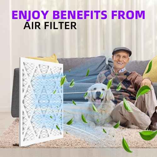 20x23x1 (6-Pack) MERV 13 Pleated Air Filter (Actual Size: 19.75"x22.75"x0.75") MPR 1900 & FPR 10, Furnace Air Filters,20x23x1 air filter