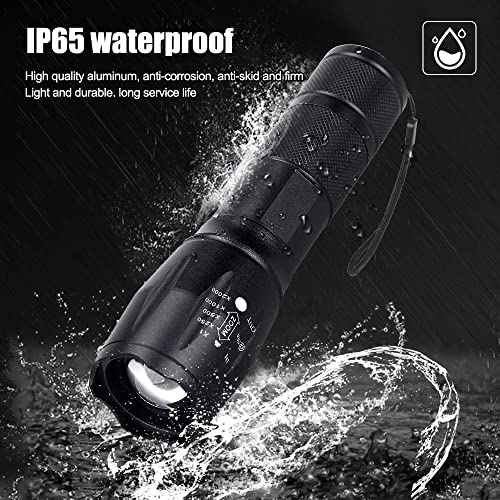Green Red Light Hunting Flashlight Night Tactical Flashlights One Mode Handheld Flashlight Waterproof Predator Light Torch Light for Astronomy Aviation Night 2 Pcs