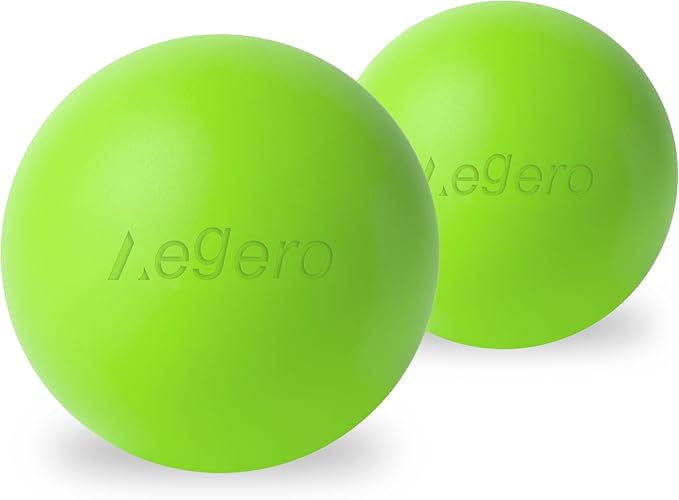 Massage Lacrosse Balls for Myofascial Release,Yoga Deep Tissue Massage,Trigger Point Therapy and Foot Plantar Fasciitis,Muscle Soreness Massager Ball (2Pack,Yellowish Green)