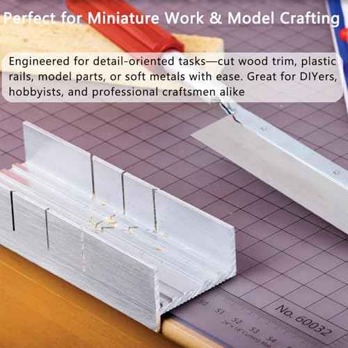 Mini Aluminum Miter Box for Hand Saw 5.3 Inch Precise 3 Angle Cutting Guide 45 90 135 Degrees Ideal for Wood Plastic Soft Metal DIY and Hobby Projects