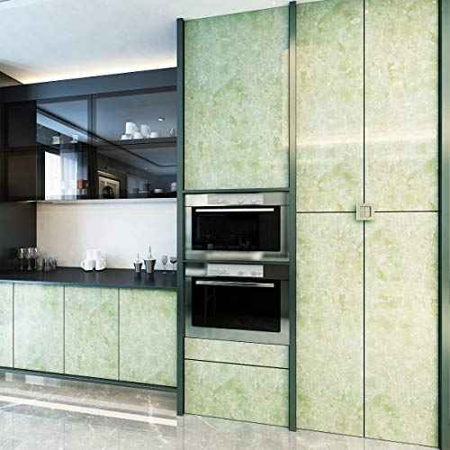 Livelynine Contact Paper for Countertops Kitchen Wallpaper for Walls Backsplash Green Marble Countertop Peel and Stick Waterproof Bathroom Counter Top Covers Desk Table Wrap£¬Emerald Marble 15.8x78.8