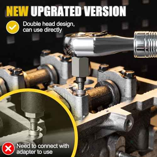 Topec Double Head Screw Extractor Set, Newest Version 3/8¡± Drive 2-in-1 Functional Easy Out Bolt Extractor, 2PC,1/8 & 7/32