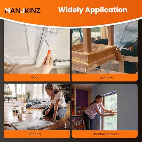 2 inch Paint Roller Kit, 20 Pack Small Paint Roller Set with High Density Foam Paint Roller and 3/8" Nap Microfiber Covers, Touch Up Mini Paint Rollers for Wall, Door, Cabinet, Craft