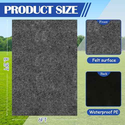 Ogrmar 6x8.2FT Outdoor Storage Shed Mat, Waterproof Felt & PE Backing, Non-Slip, Easy to Clean & Cut, Gray