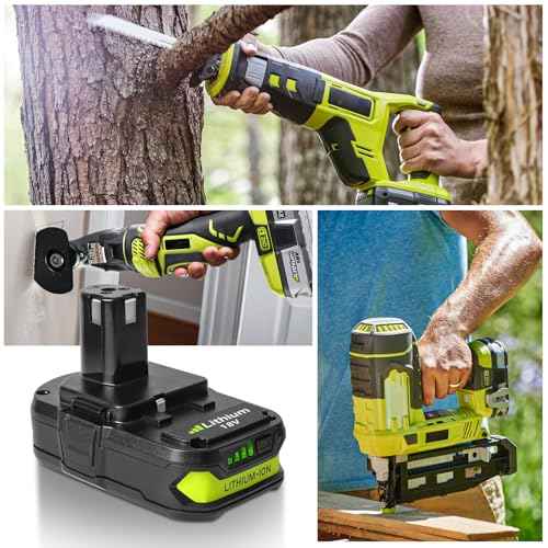 2 Pack 18V 3.0AH Battery Compatible with Ryobi 18V Battery with Charger Combo Kit