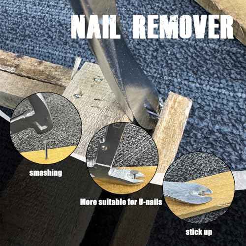 Nail Puller Cats Paw Pry Bars (Sliver, 10 inch (340g) Mini Crowbar with Cats Paw Nail Remover, High Carbon Steel Crowbar Tool for Home Remolding & Woodworking