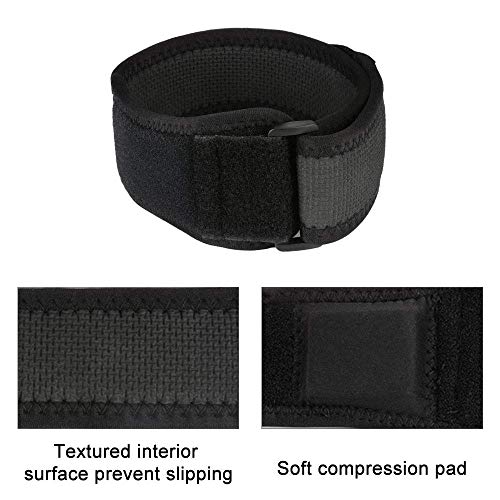 supregear IT Band Strap （2-Pack）- It Band Relief - Outside of Knee Pain, Iliotibial Band Syndrome Brace - Adjustable Support for Running and Exercise - Athletic Stabilizer for Men, Women