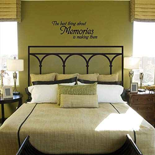 The Best Thing About Memories is Making Them Black Vinyl Wall Decal Positive Quotes Lettering Wall Decor Inspirational Art Letters
