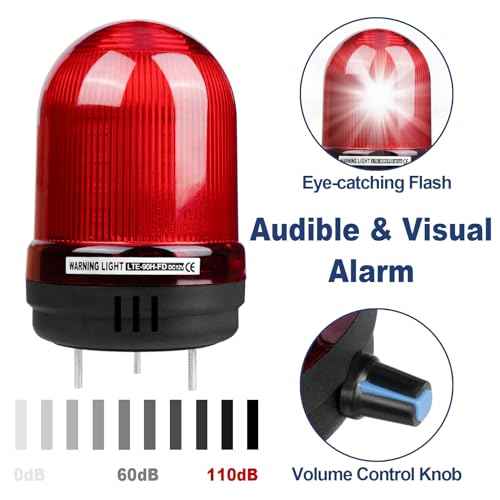 Sump Pump Alarm, High Water Leak Detection, with 110dB Loud Alarm and LED Indicator, 5ft Probe Cable, Suitable for Indoor/Outdoor Systems in Basements, Septic Tanks, and Sumps