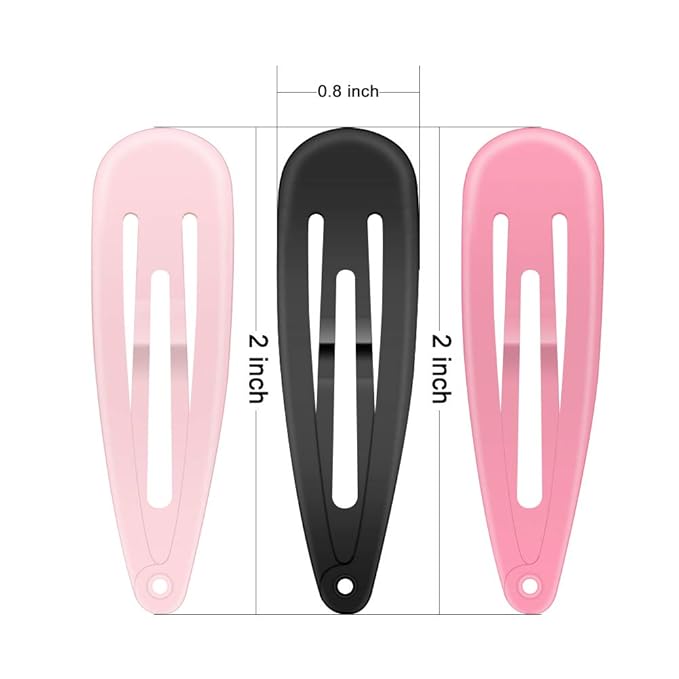 Hair Clips, ECADY (100-Pack 20 Colors) Non-Slip Snap Barrettes for Girls, Women, Kids - 2 Inch
