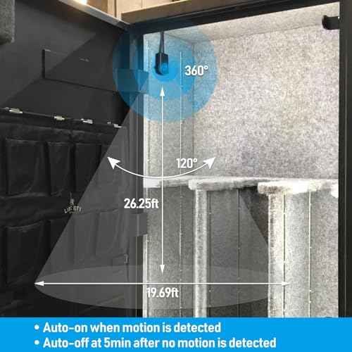 TORCHSTAR LED Safe Lighting Kit 3CCT, (6) 12 Inch Linkable Light Bars, Motion Sensor, 3000K/4000K/5000K Selectable, 900LM Safe Light Kit for Gun Safe Under Cabinet Locker Closet, UL Power Adapter