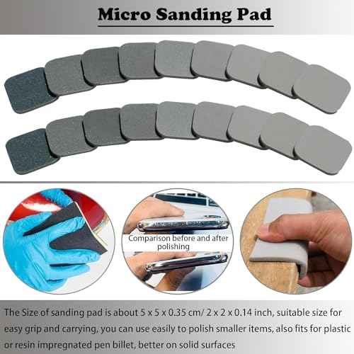 54 PCS 2 x 2 Soft Touch Sanding Pads, Mesh Sanding Polishing Pads Hand Sander Blocking from 320 to 3500 Grits Sander Sponge for Plastic Sanding Acrylic Materials (54 Pack)