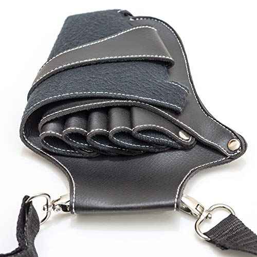 IKAS Scissor Holster - Multi Color PU Leather Shear Holder for Hairdressers, Barbers & Pet Groomers - Waist/Shoulder Belt Shear Holder