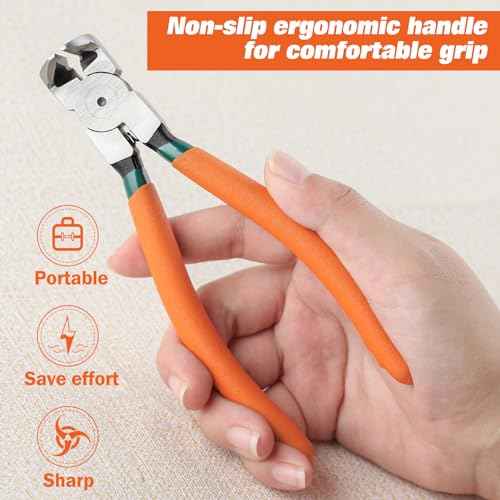 Diagonal Pliers for Flush Cut Plastics, 90 Angled Wire Cutters for Crafting, Wire Side Cutters Clippers, Flush Cutter Wire Snips Flush Cut Plier for Jewelry Making, Electronic, Model, Floral