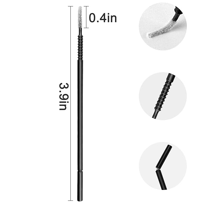 Eyxformula 200 Pcs Disposable Micro Applicator Brush, Precision Lint Free Micro Swabs for Eyelash Extensions, Microswabs for Eye Lash Serum Application, Eyebrow Tint, Lip Makeup Touch-ups, Dental