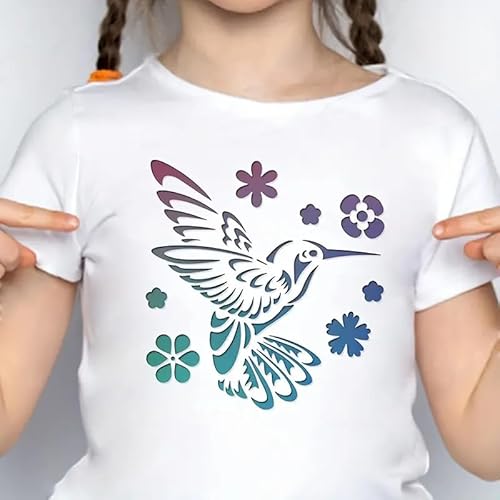 Hummingbird Bird Flower Wall Stencils Template Reusable Spray PaintStencils for Craft Painting On Wood Craft Canvas Walls Wood Furniture Decorations DIY Scrapbooking