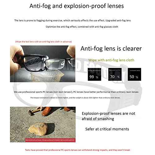 Sport Glasses for Men Women Basketball Football Sport Goggles Anti Fog Shock Collision Wearable Glasses