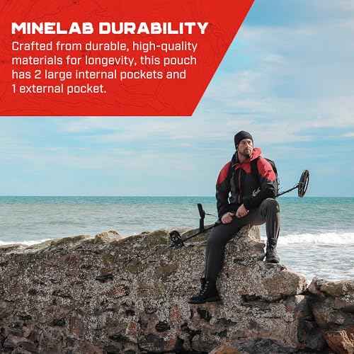 MINELAB Multi Pocket Finds Pouch with Secure Straps and Hard Shell