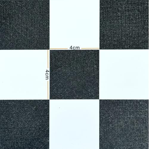 Hopeak Black and White Mosaic Peel and Stick Wallpaper Self-Adhesive Lattice Removable Decorative Wallpaper for Home Office Store Wall and Furniture Decoration 17.3 x 118 inches