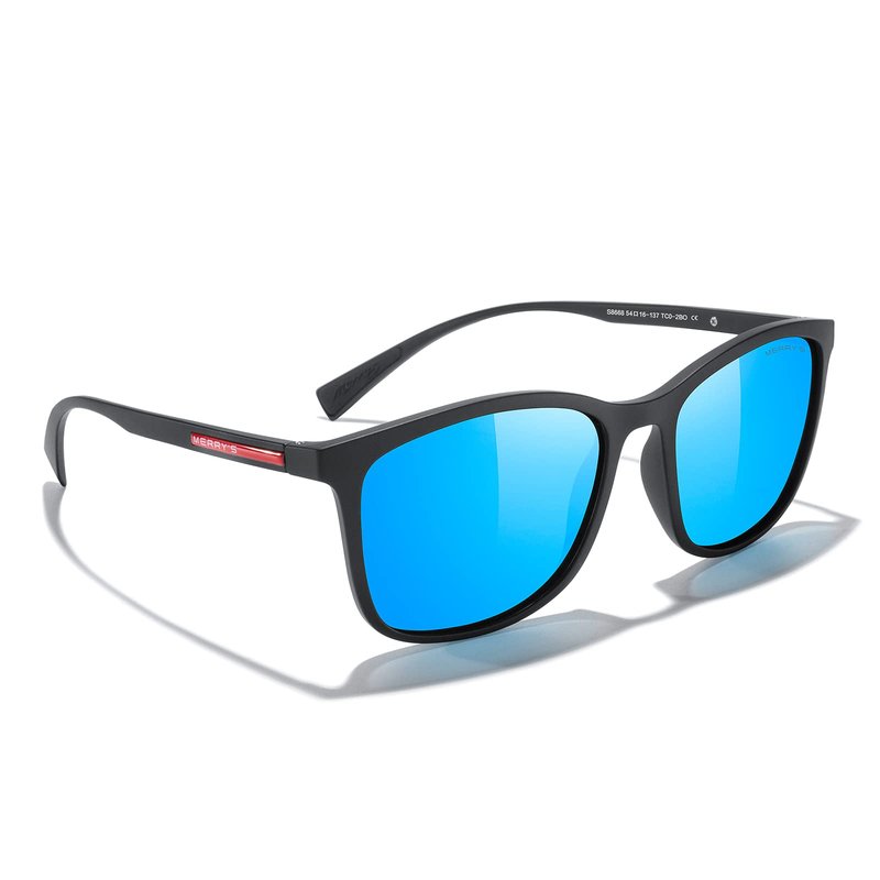 MERRY'S Square Polarized Sunglasses for Men Women Ultralight Shades Driving Fishing Golf UV400 S8668